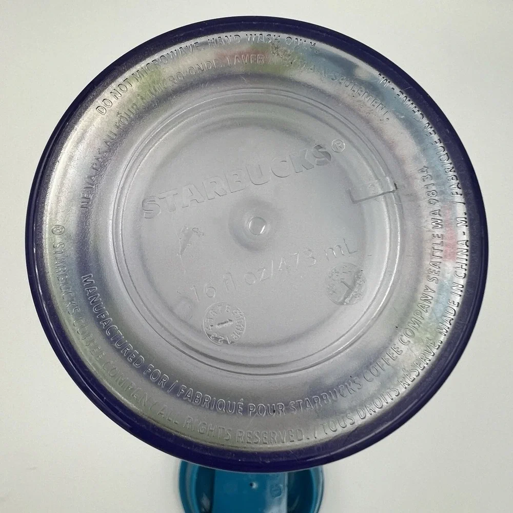 16oz Starbucks Turkey Turkiye  Tumbler City Series Blue‎ Plastic 473ml Türkiye